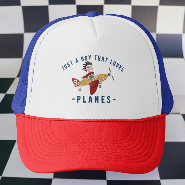 Gorra De Camionero Solo un chico que ama los aviones, Funny Pilot Air (Subido por el creador)