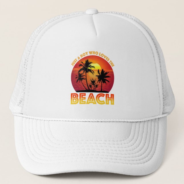 Gorra De Camionero Solo Un Niño Que Ama La Playa (Anverso)