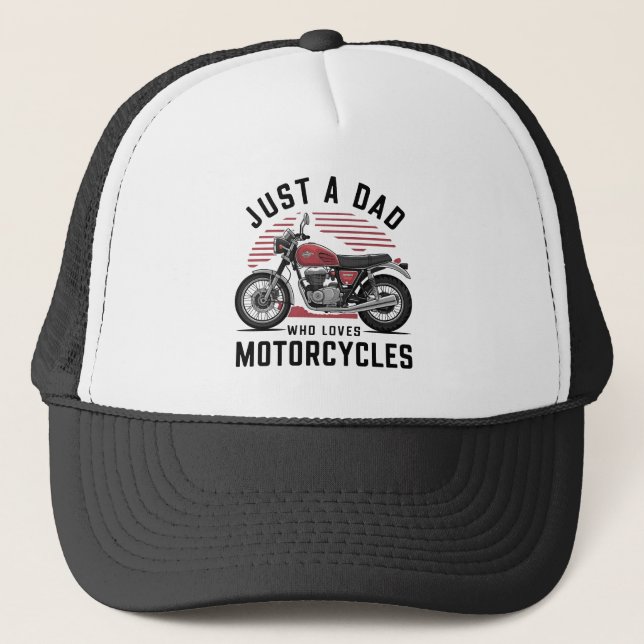 Gorra De Camionero Solo un papá que ama las motocicletas (Anverso)