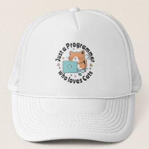 Gorra De Camionero Sólo un programador que ama a los gatos
