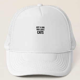 Gorra De Camionero Solo una chica que ama a los gatos – Amor minimali