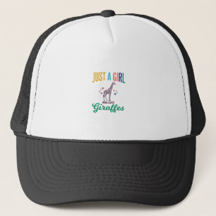 Gorra De Camionero Solo una chica que ama las jirafas Diseño vectoria