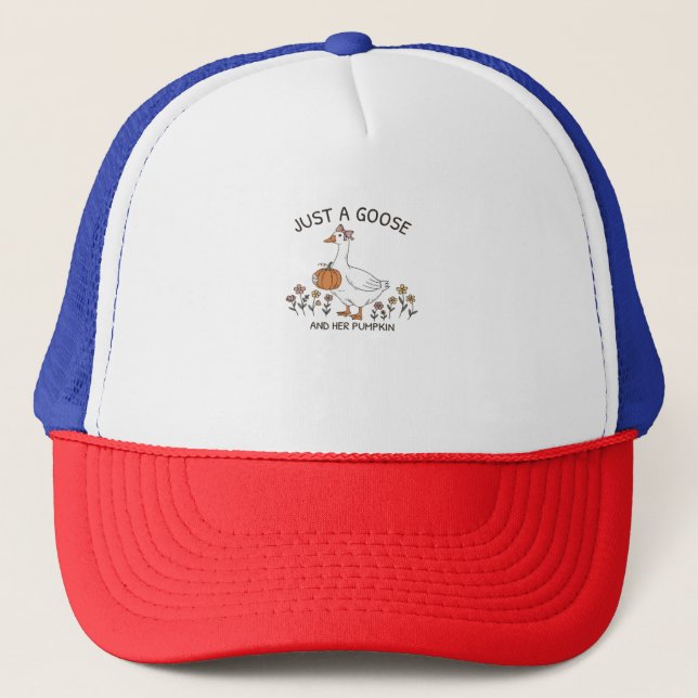 Gorra De Camionero Solo una oca y su calabaza clásica camiseta (Anverso)