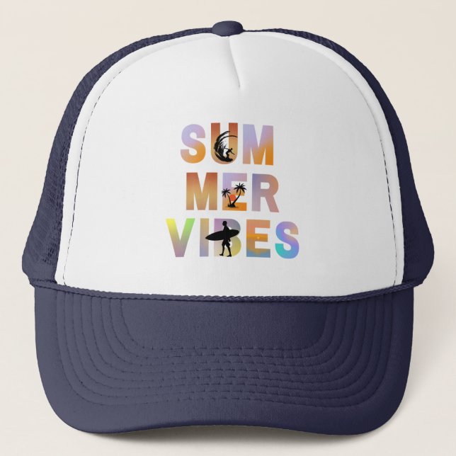 Gorra De Camionero Sólo Vibes de verano (Anverso)