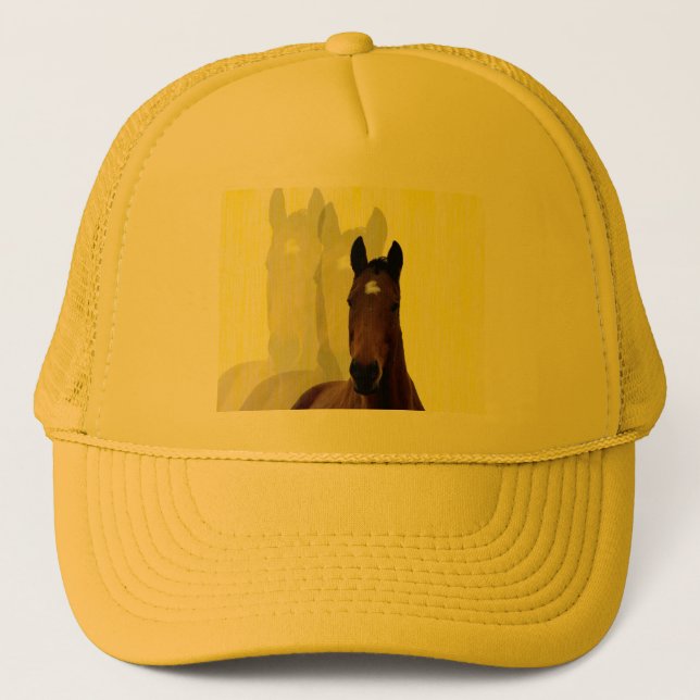 Gorra De Camionero Sombras de castaño marrón de caballo, (Anverso)