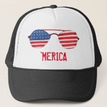 'Sombrero de camión de gafas de sol de Merica