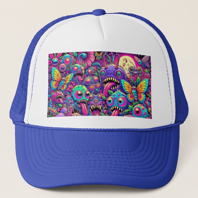 Gorra De Camionero Sombrerosos Bugs de Monstruos (Anverso)