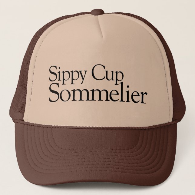 Gorra De Camionero Sommelier de la taza de Sippy (Anverso)