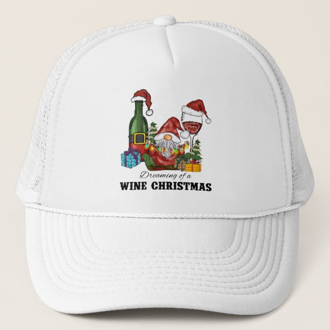 Gorra De Camionero Soñando con Navidades de vino (Anverso)