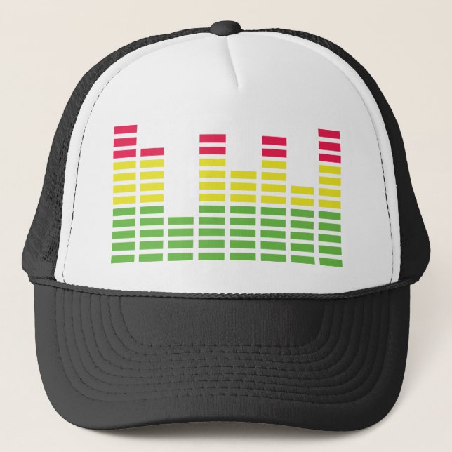 Gorra De Camionero Sonido del audio del equalizador (Anverso)