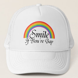 Gorra De Camionero Sonríe si eres un orgullo gay arcoiris