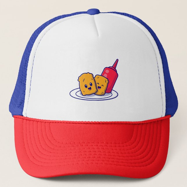Gorra De Camionero Sonrisa De Nuggets Con Personalizado De Salsa (Anverso)