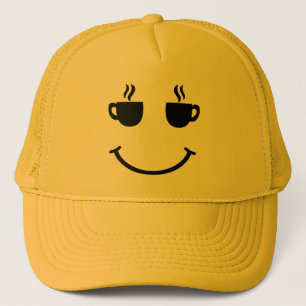 Gorra De Camionero Sonrisa en la copa de café