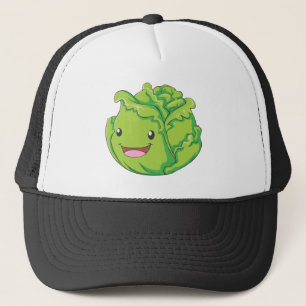 Gorra De Camionero Sonrisa vegetal de la col feliz