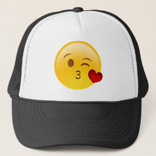 Gorra De Camionero Sople a un pegatina de la emoji del beso