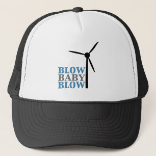 Gorra De Camionero soplo del bebé del soplo (energía eólica)
