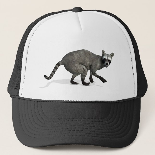 Gorra De Camionero Sorprendido Raccoon (Anverso)
