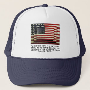 Gorra De Camionero "Sostenemos estas verdades..." Constitución y ban