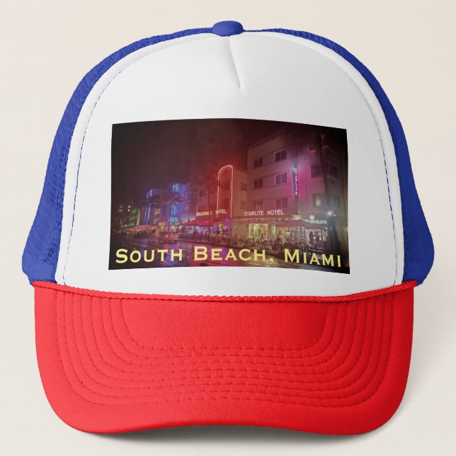 Gorra De Camionero South Beach, Miami, Florida Art Deco (Anverso)