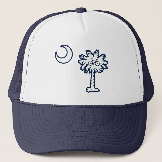 Gorra De Camionero South Carolina Flag Palm Tree Bike (Anverso)