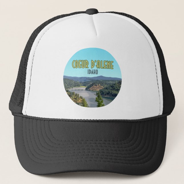 Gorra De Camionero Souvenir Coeur d'Alene Idaho (Anverso)