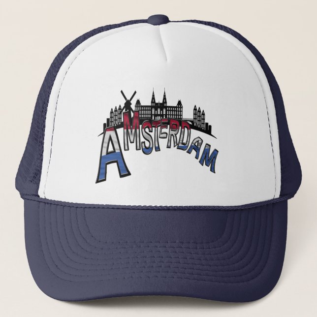 Gorra De Camionero Souvenir de la ciudad de Amsterdam (Anverso)