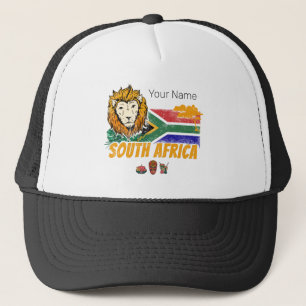 Gorra De Camionero Souvenir de Safari con bandera de León de Sudáfric