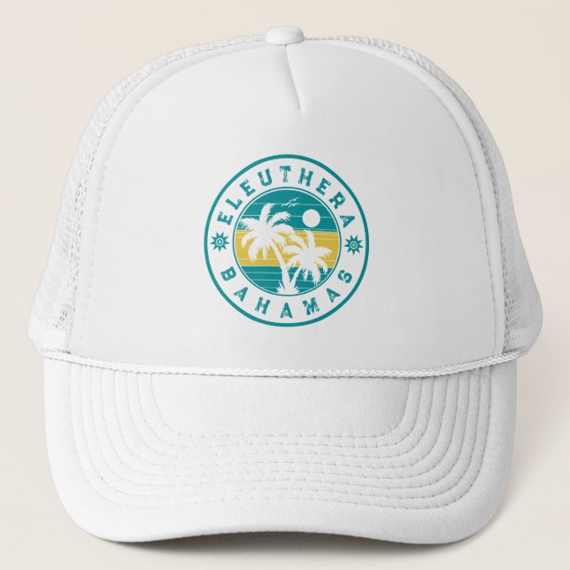 Gorra De Camionero Souvenirs de palmeras Eleuthera Island Bahamas (Anverso)