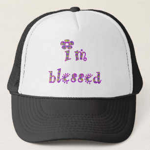 Gorra De Camionero Soy diseño bendecido de la tela escocesa