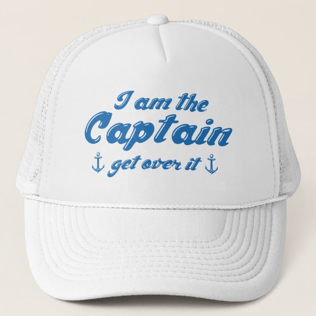 Gorra De Camionero Soy el capitán Supere el café (Anverso)