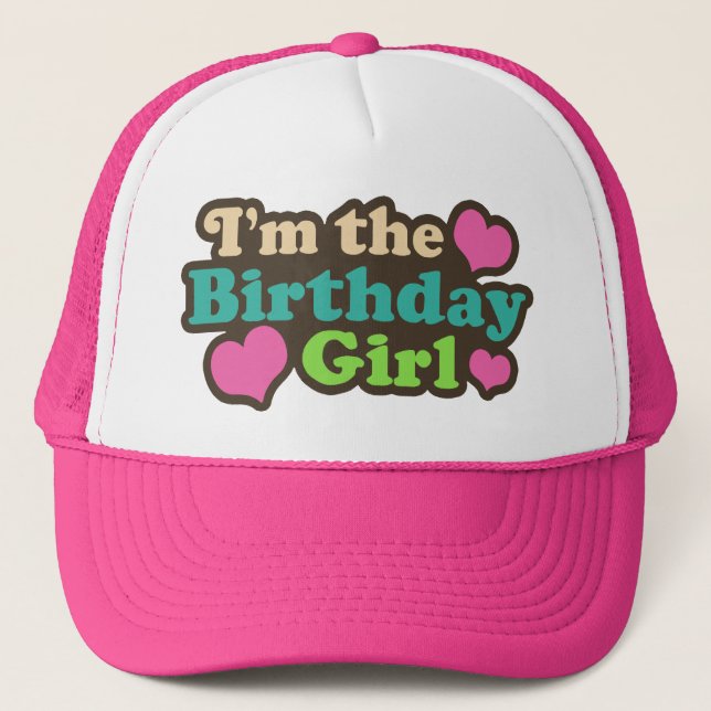 Gorra De Camionero Soy el Chica de Cumpleaños (Anverso)