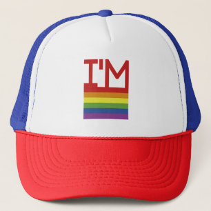 Gorra De Camionero Soy gay   Bandera arco iris