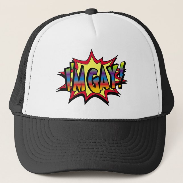 Gorra De Camionero Soy Gay Burst (Anverso)