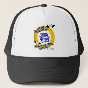 Gorra De Camionero Soy malo con mi mujer foto blanca