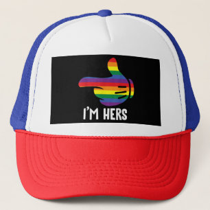 Gorra De Camionero Soy su pareja lesbiana arcoíris Divertido orgullo