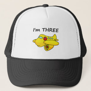 Gorra De Camionero Soy tres, avión amarillo