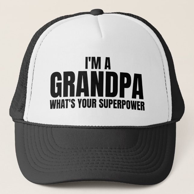 Gorra De Camionero Soy un abuelo, ¿cuál es tu superpoder? (Anverso)