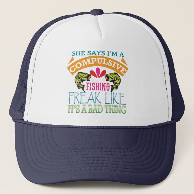 Gorra De Camionero SOY un Pescador Compulsivo (Anverso)