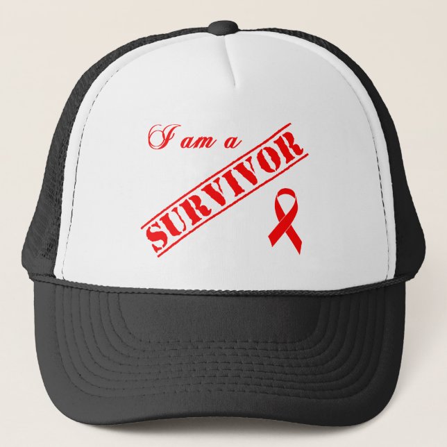 Gorra De Camionero Soy un superviviente - cinta roja (Anverso)