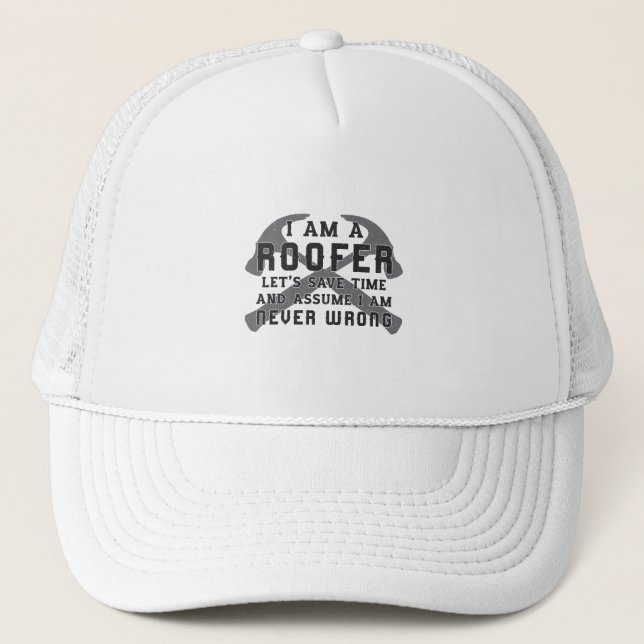 Gorra De Camionero Soy Un Tejido De Roofers Hombres Papá Construcción (Anverso)