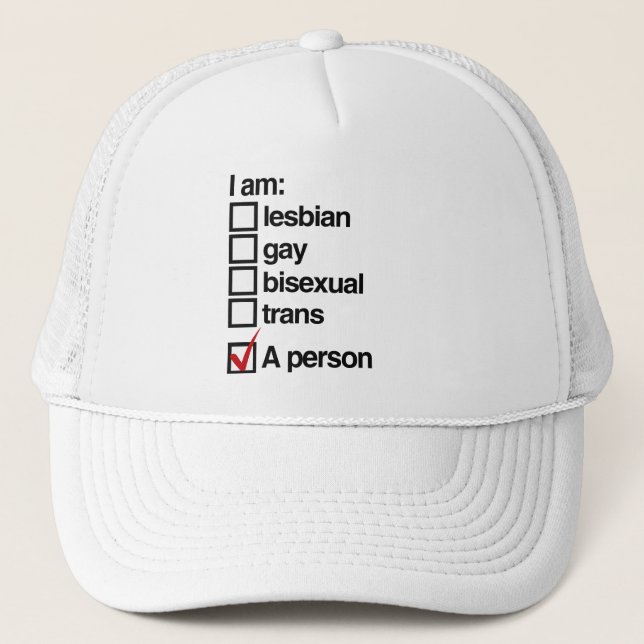 Gorra De Camionero Soy una persona LGBT (Anverso)