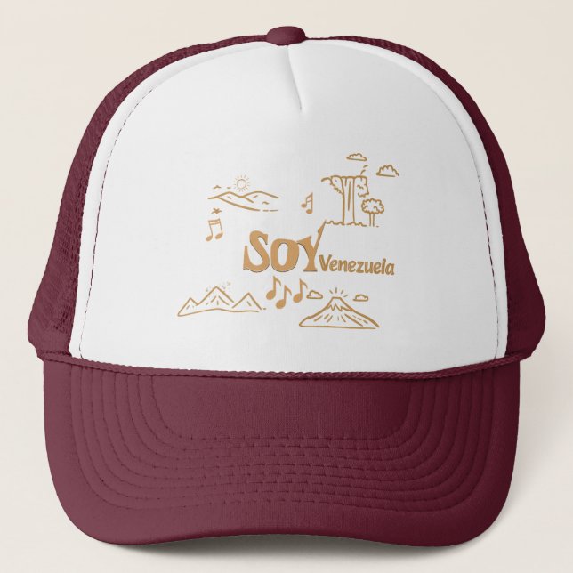 Gorra De Camionero Soy Venezuela | Desierto, Selva, Nieve y Volcán  (Anverso)