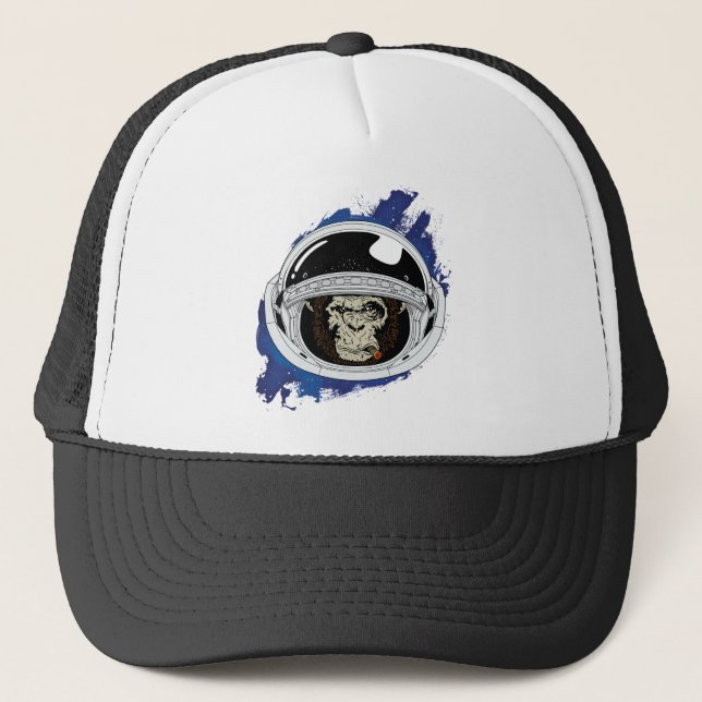 Gorra De Camionero Spacemonkey en espacio azul (Anverso)