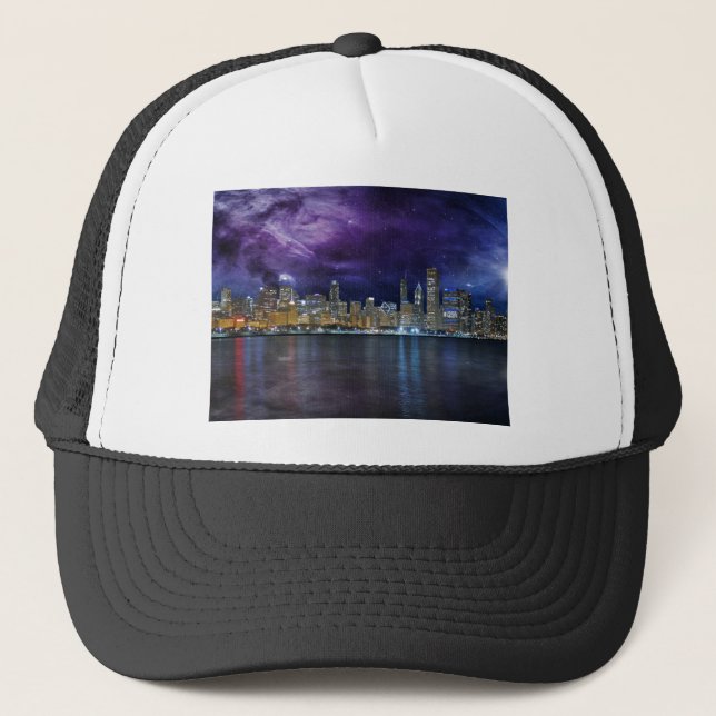 Gorra De Camionero Spacey Chicago Skyline (Anverso)