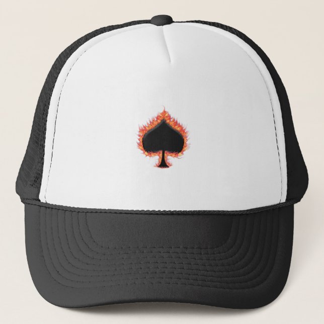 Gorra De Camionero Spades Flames (Anverso)