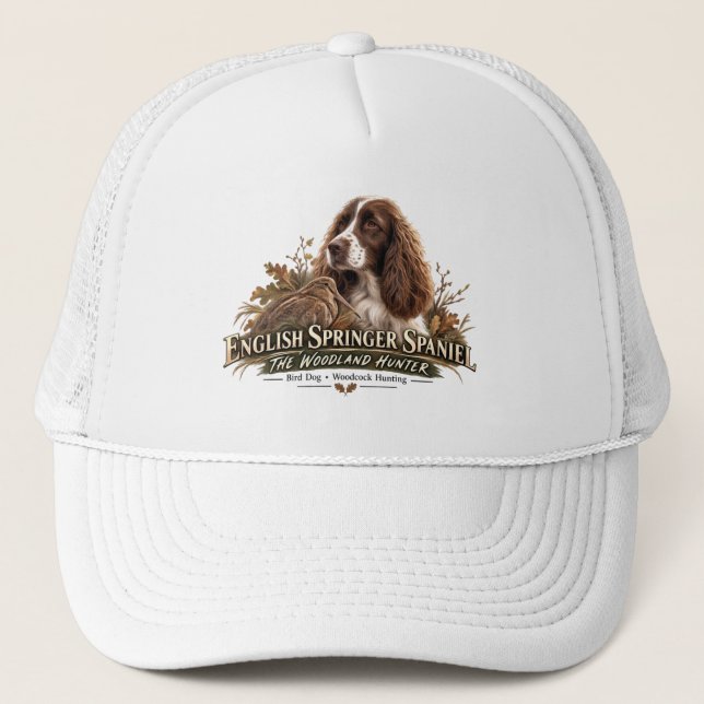 Gorra De Camionero Spaniel de Springer Inglés (Anverso)