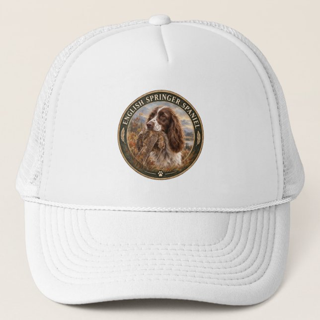 Gorra De Camionero Spaniel de Springer Inglés (Anverso)