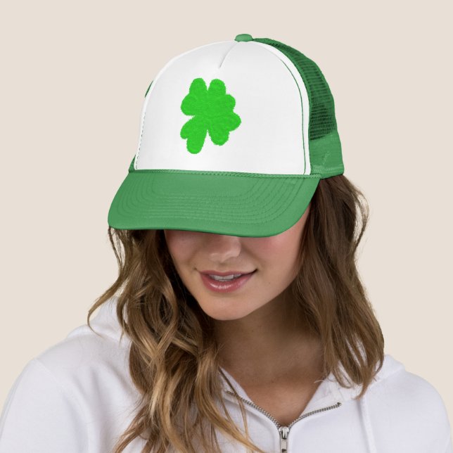 Gorra De Camionero Sparkly shamrock afortunado clover St. Patrick's D (In situ)
