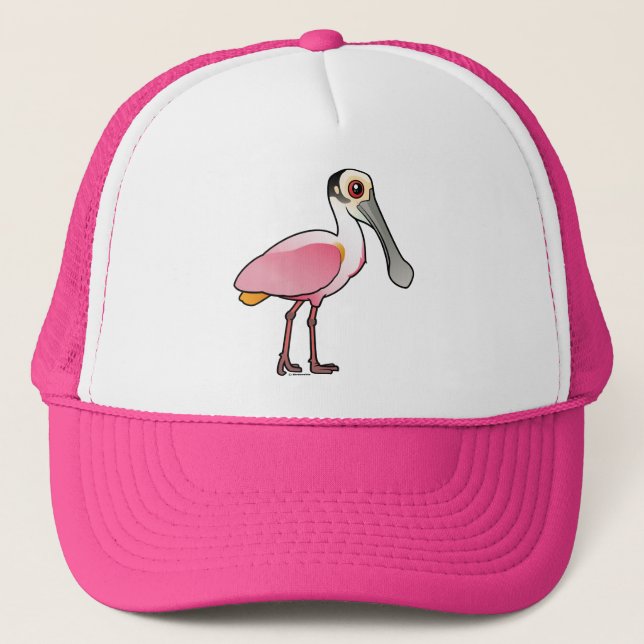 Gorra De Camionero Spoonbill rosado lindo (Anverso)