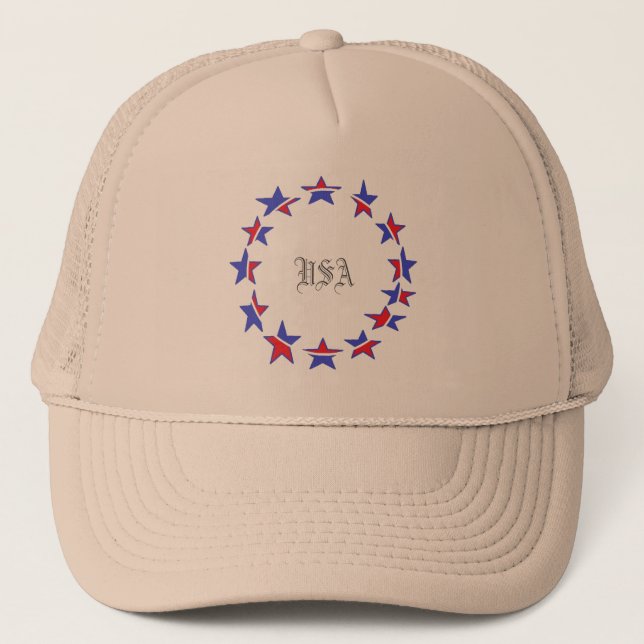 Gorra De Camionero Sporty Khaki Patriotic (Anverso)